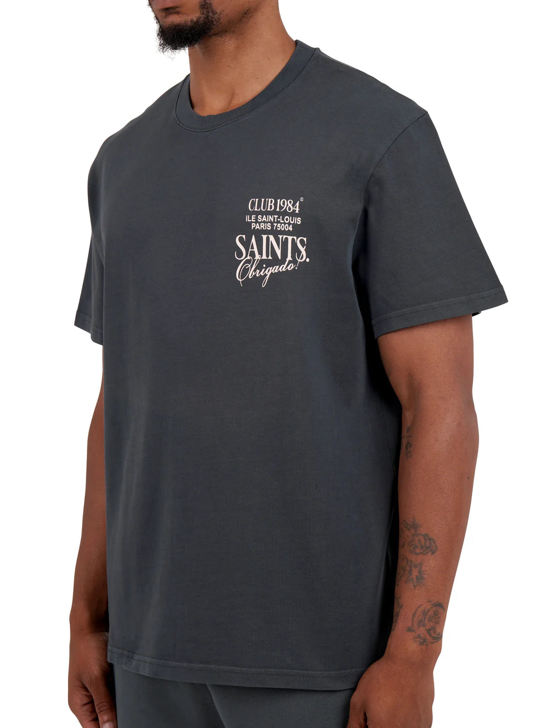 Polera Club 1984 Obrigado Washed Grey - M