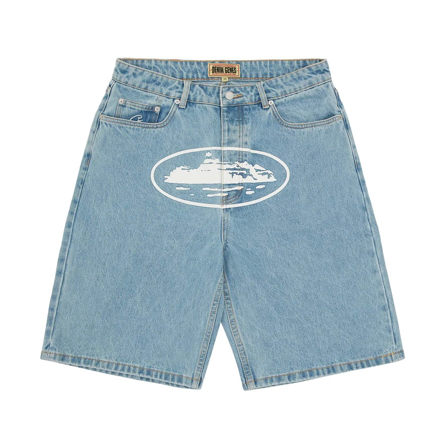 Short Corteiz Island Baggy Denim Stonewash