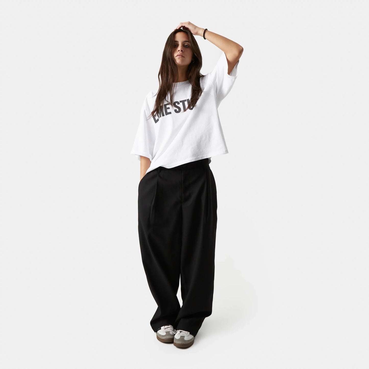 Polere Eme Studios Pearl Cropped Boxy Tee