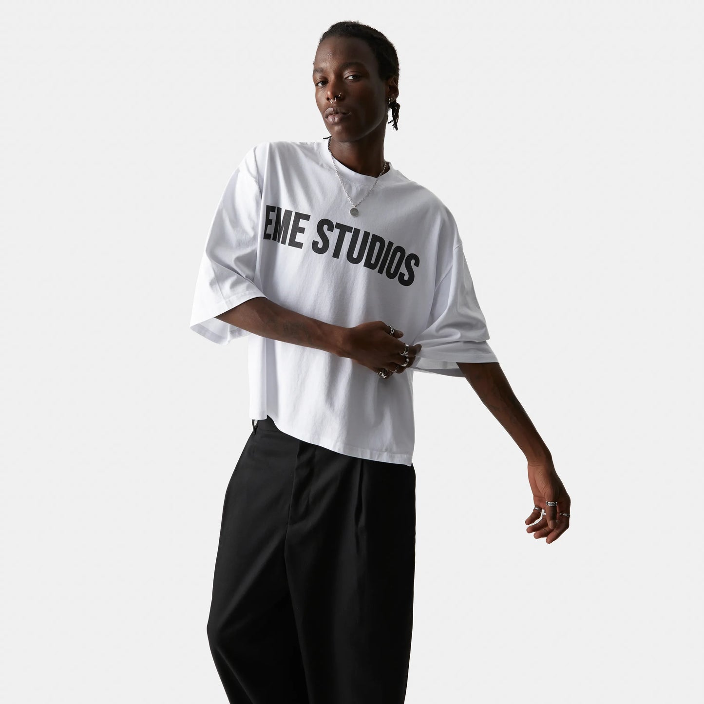 Polere Eme Studios Pearl Cropped Boxy Tee