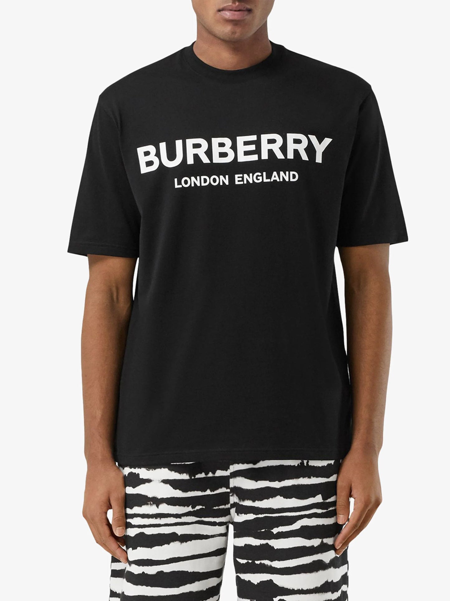 Polera Burberry Logo Print- Talla L