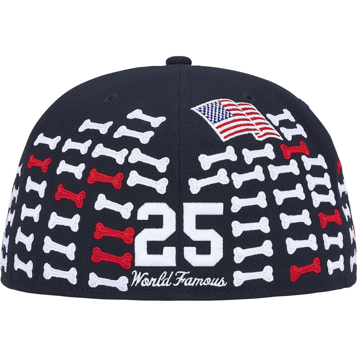 Gorro Supreme Bones Box Logo x New Era Navy