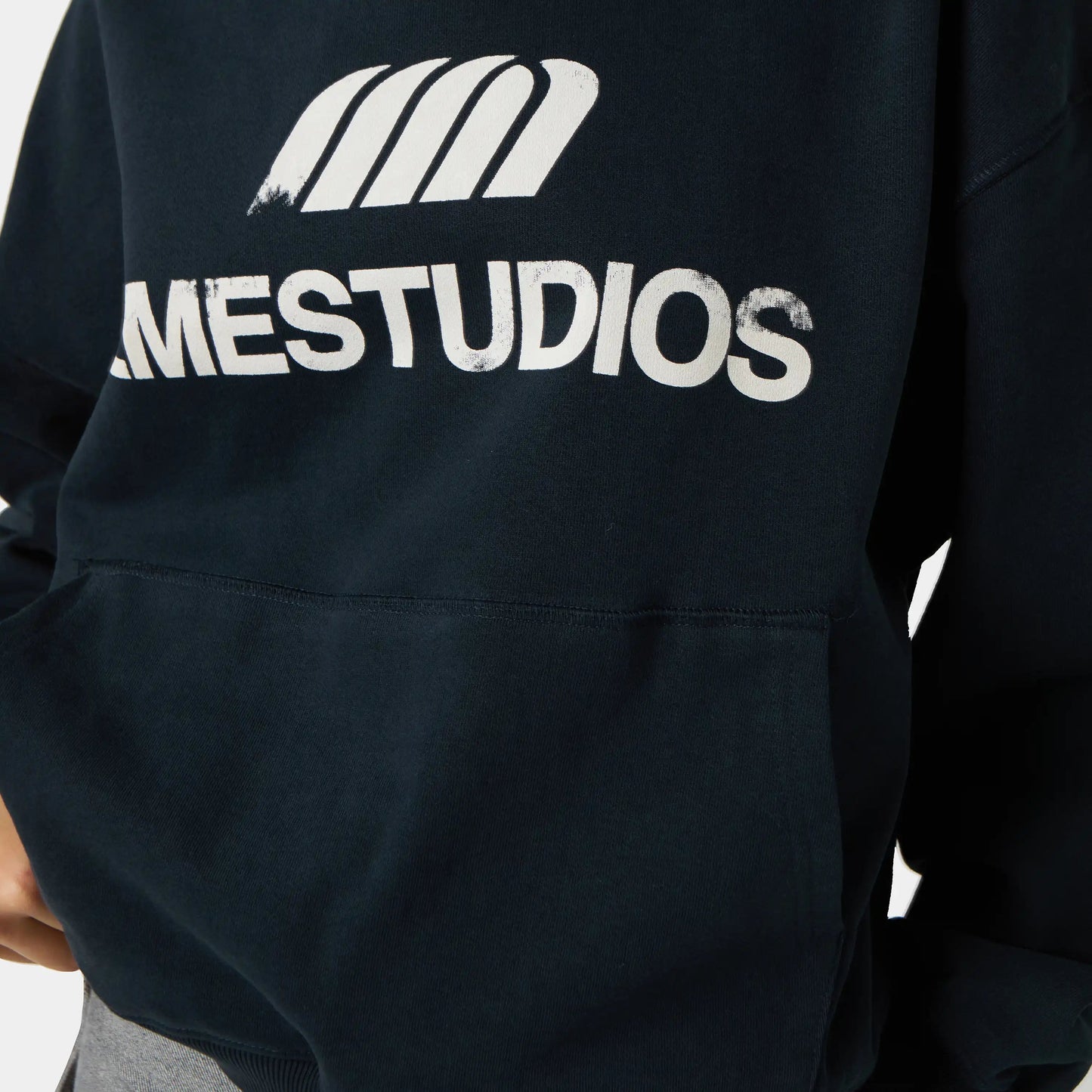 Poleron Eme Studios Brook Navy Oversized Hoodie