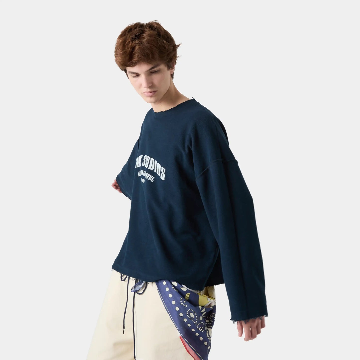 Poleron Eme Studios Suty Reverse Navy Crewneck