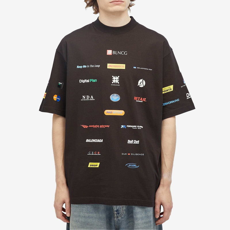 Polera Balenciaga Bussines Tee Washed Black