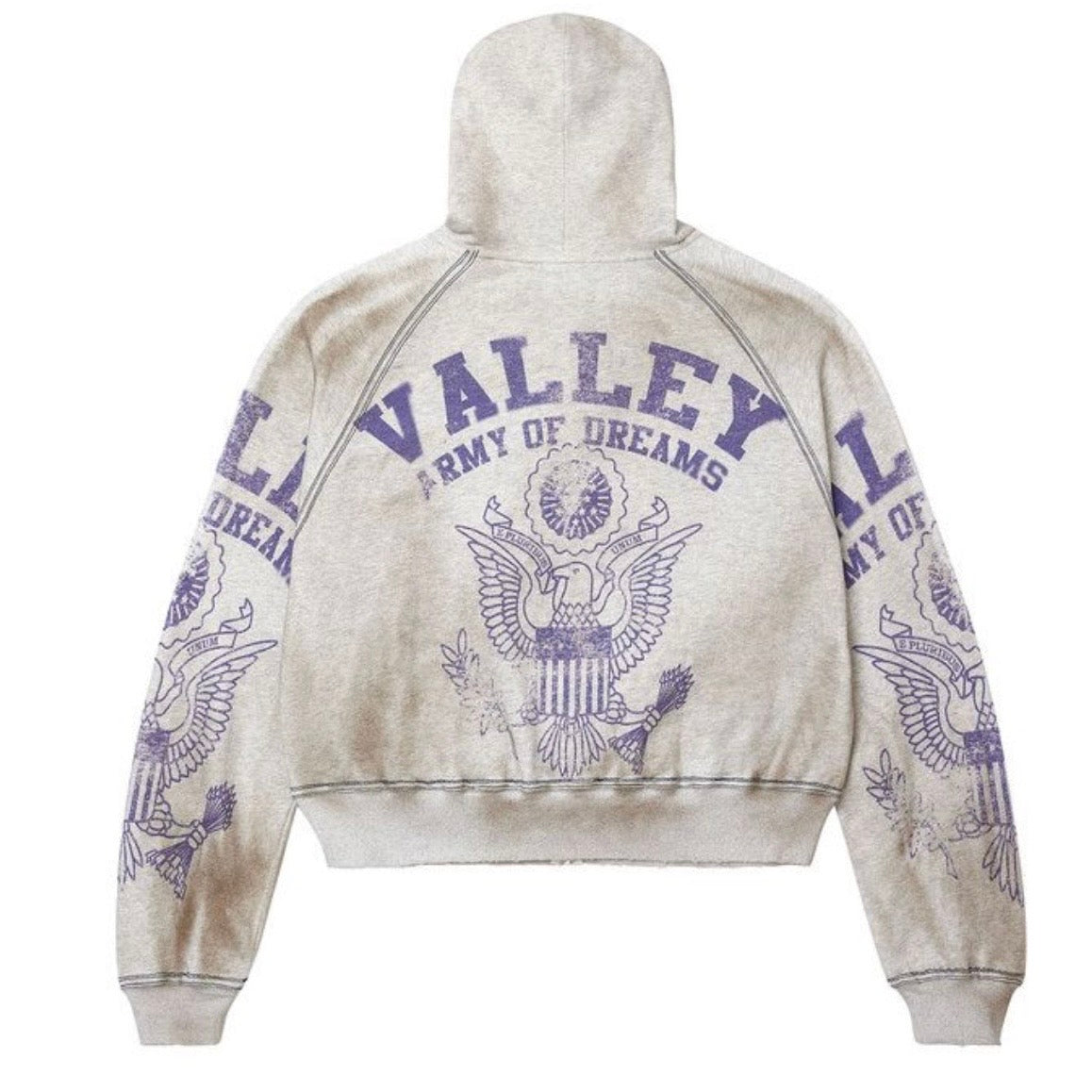 Poleron Valley Dreams Army Zip Up Dirt/Grey