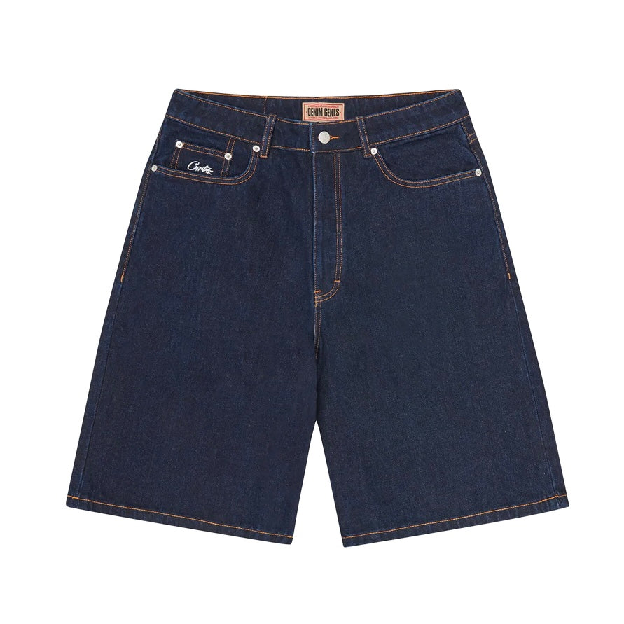 Short Corteiz Dual Stripe Denim Washed Indigo