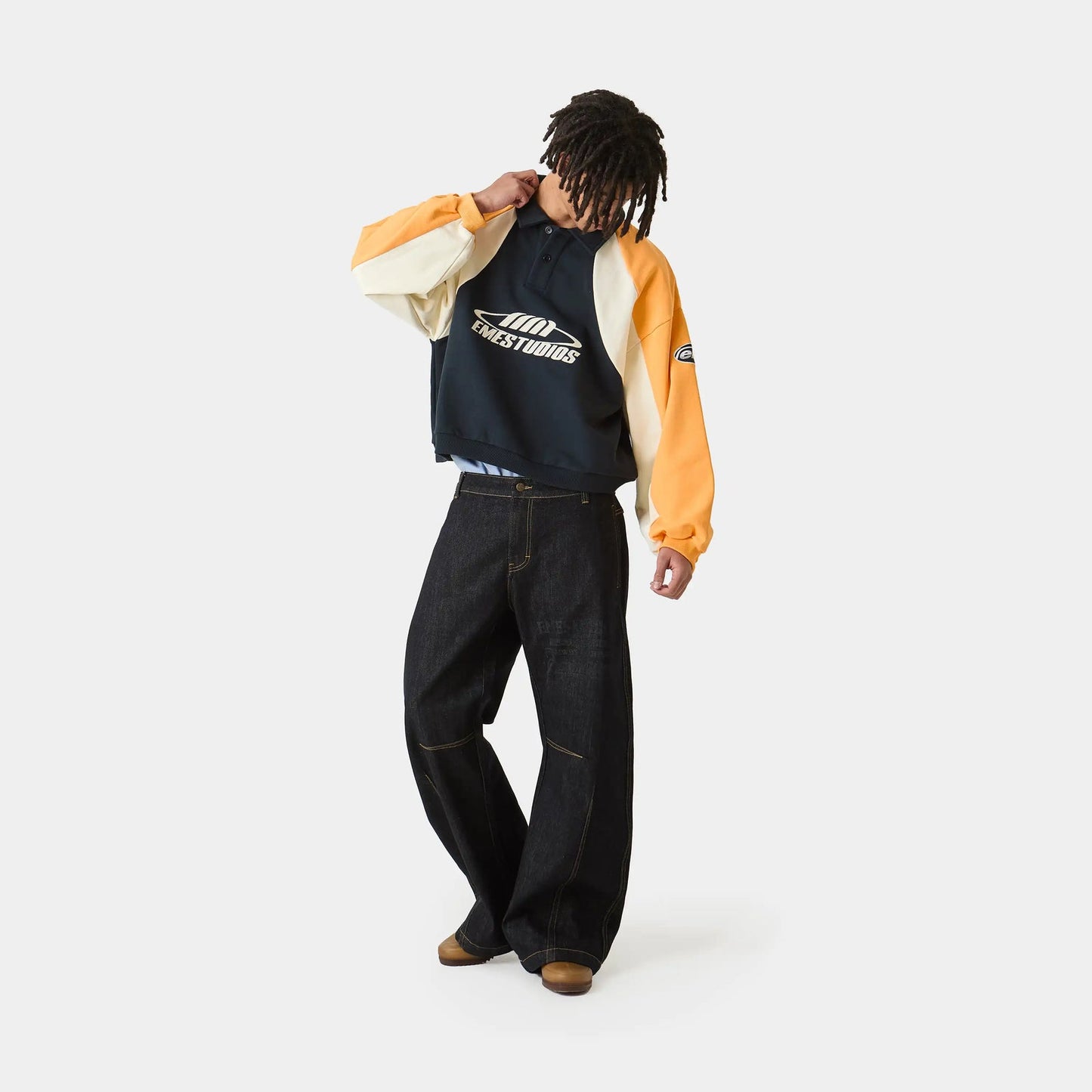 Poleron Eme Studios Tipton Tangerine Polo Crewneck