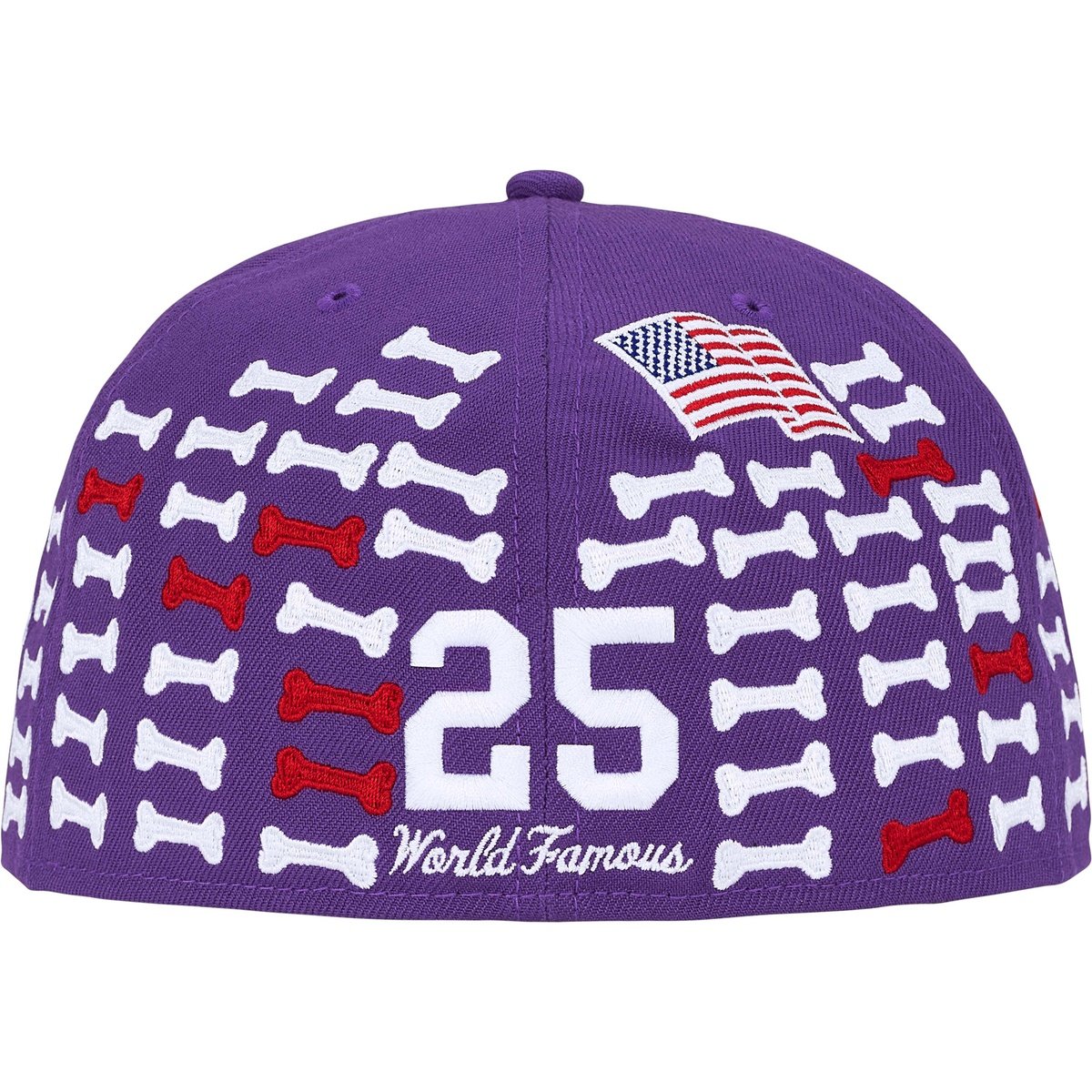 Gorro Supreme Bones Box Logo x New Era Purple