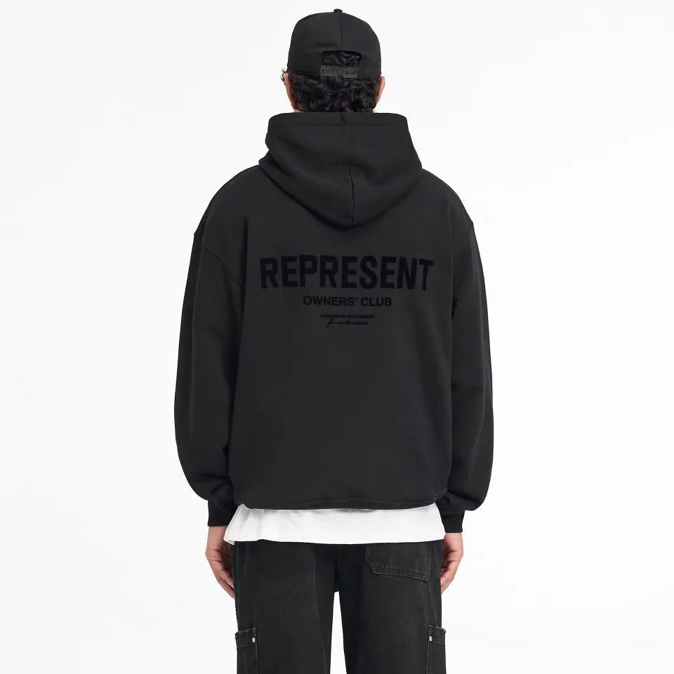 Poleron Represent Owners Club Flocked Black