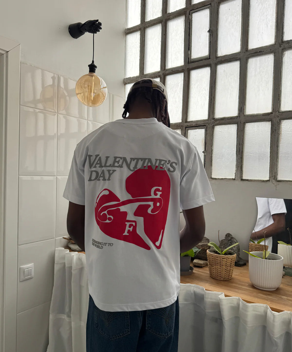 Polera Fake Gods Valentine’s Tee White/Red