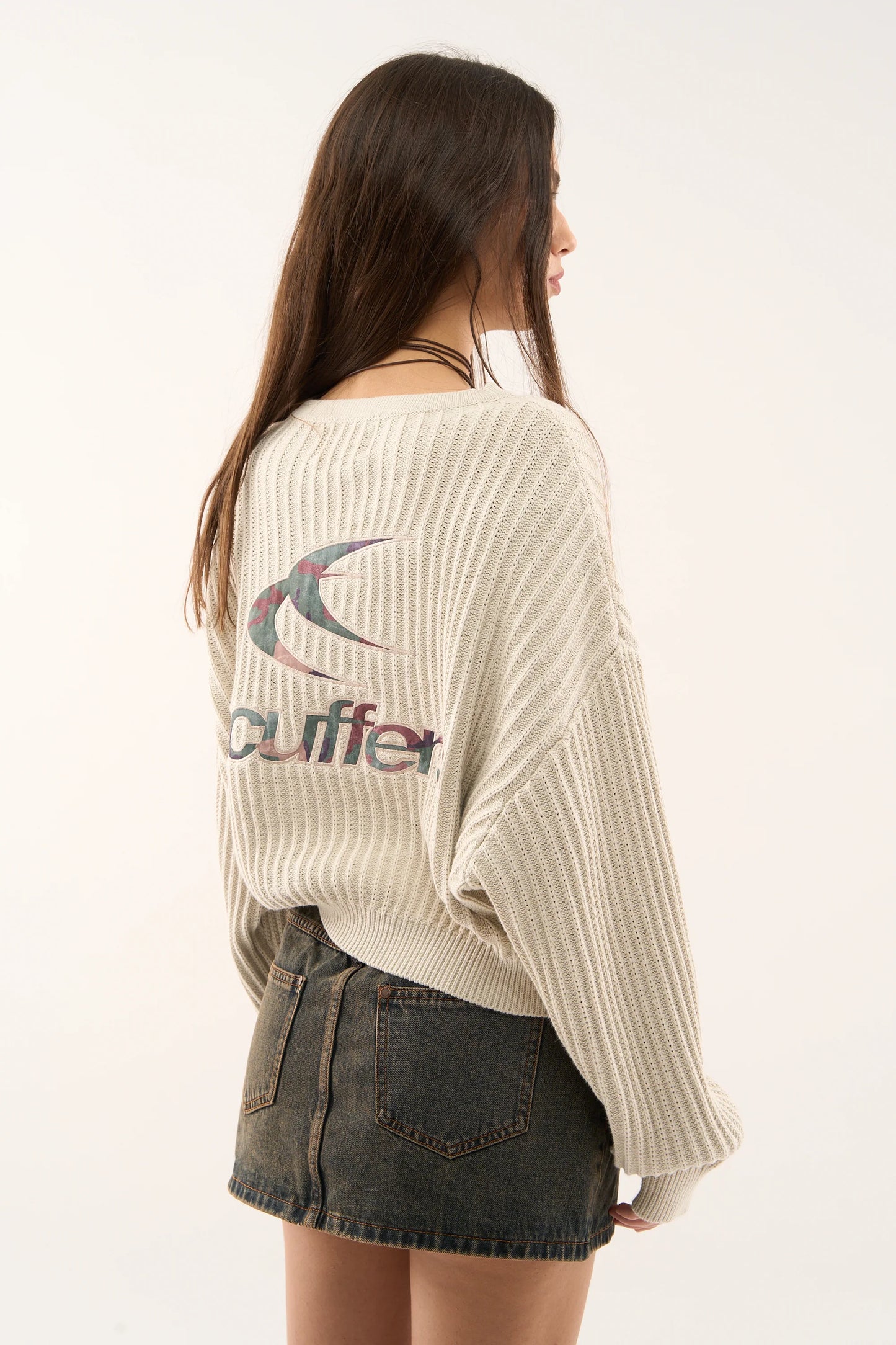 Sweater Scuffers Rookie Ecru Knit
