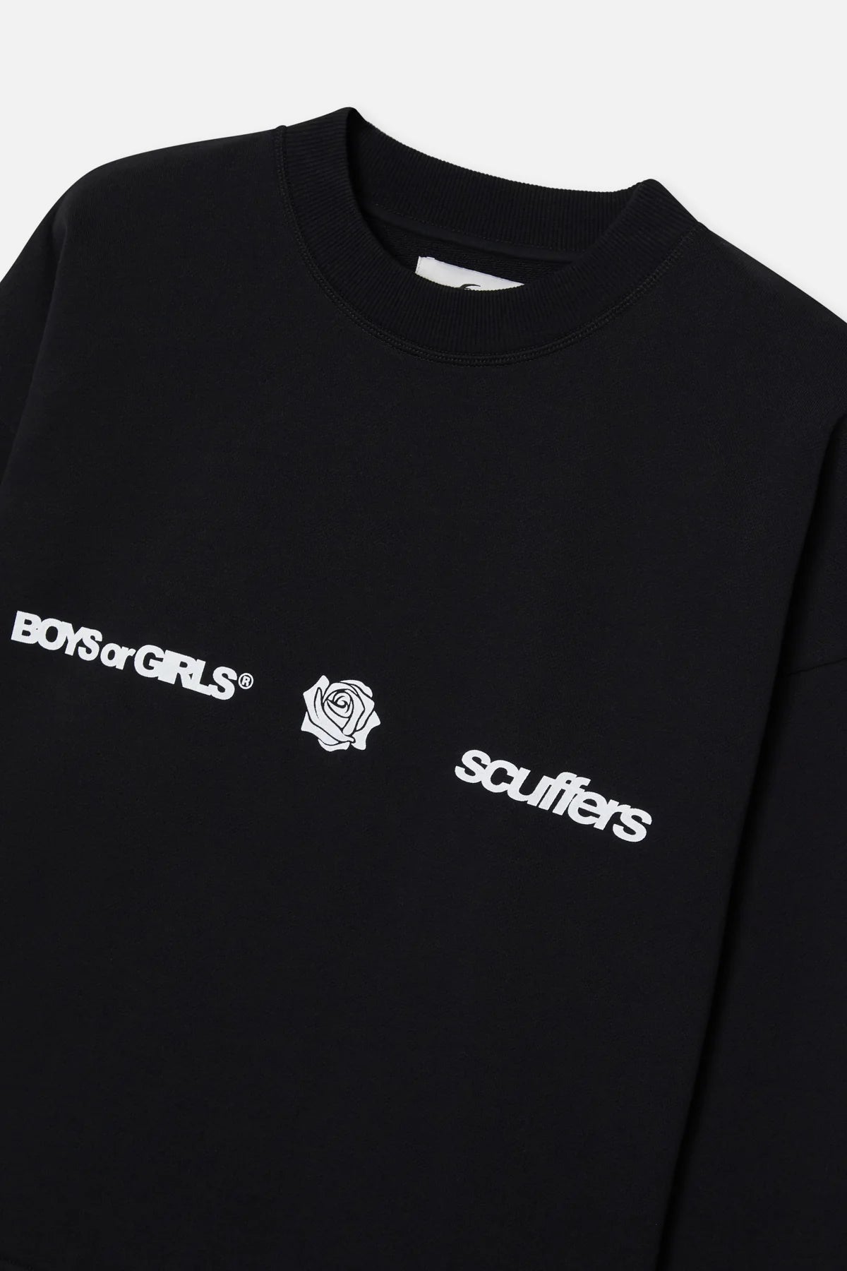 Poleron Scuffers Boy Black Sweatshirt Crewneck