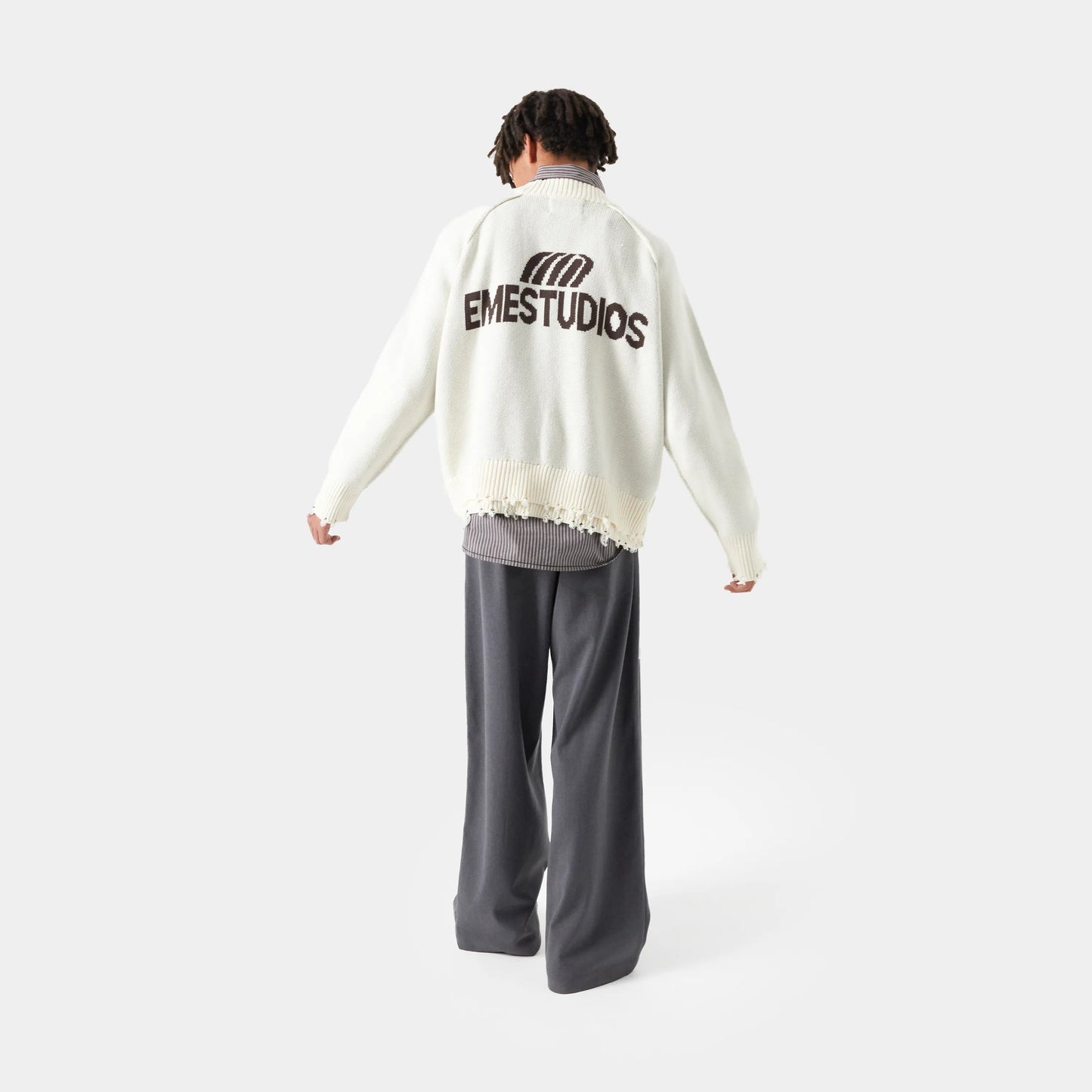 Sweater Eme Studios Fray Off Sand Knit - L