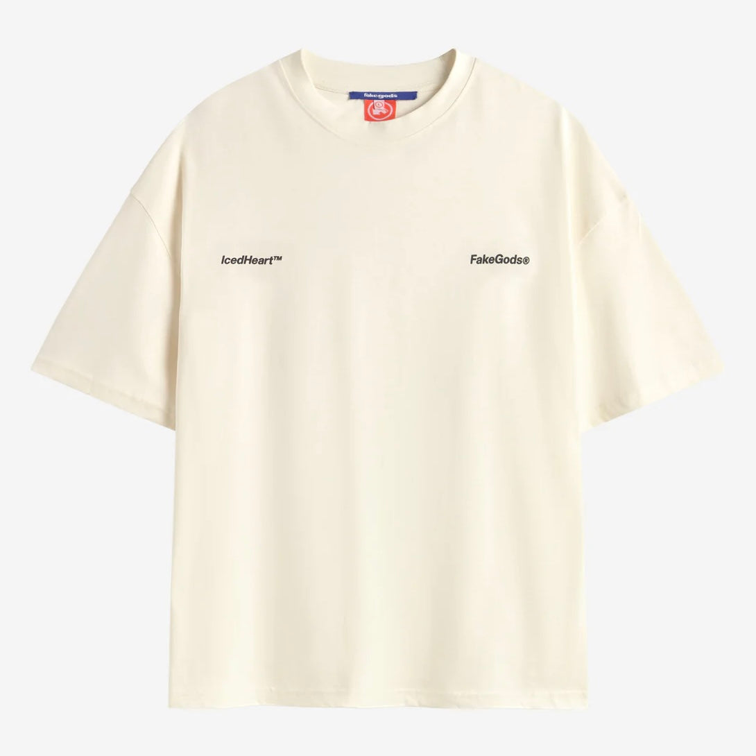 Polera Fake Gods Iced Heart Tee Cream - L
