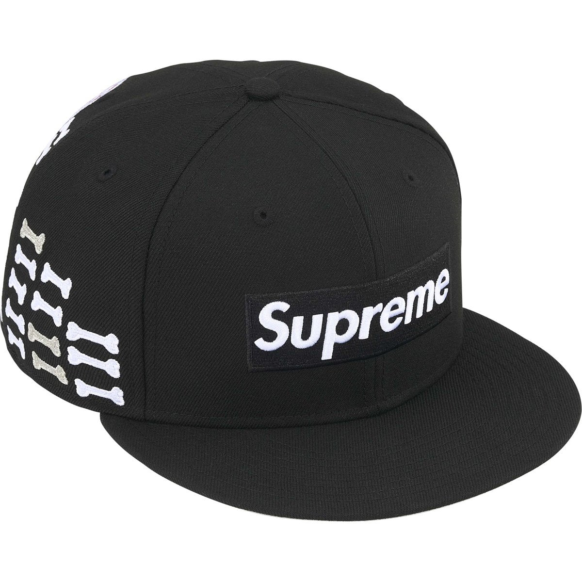 Gorro Supreme Bones Box Logo x New Era Black
