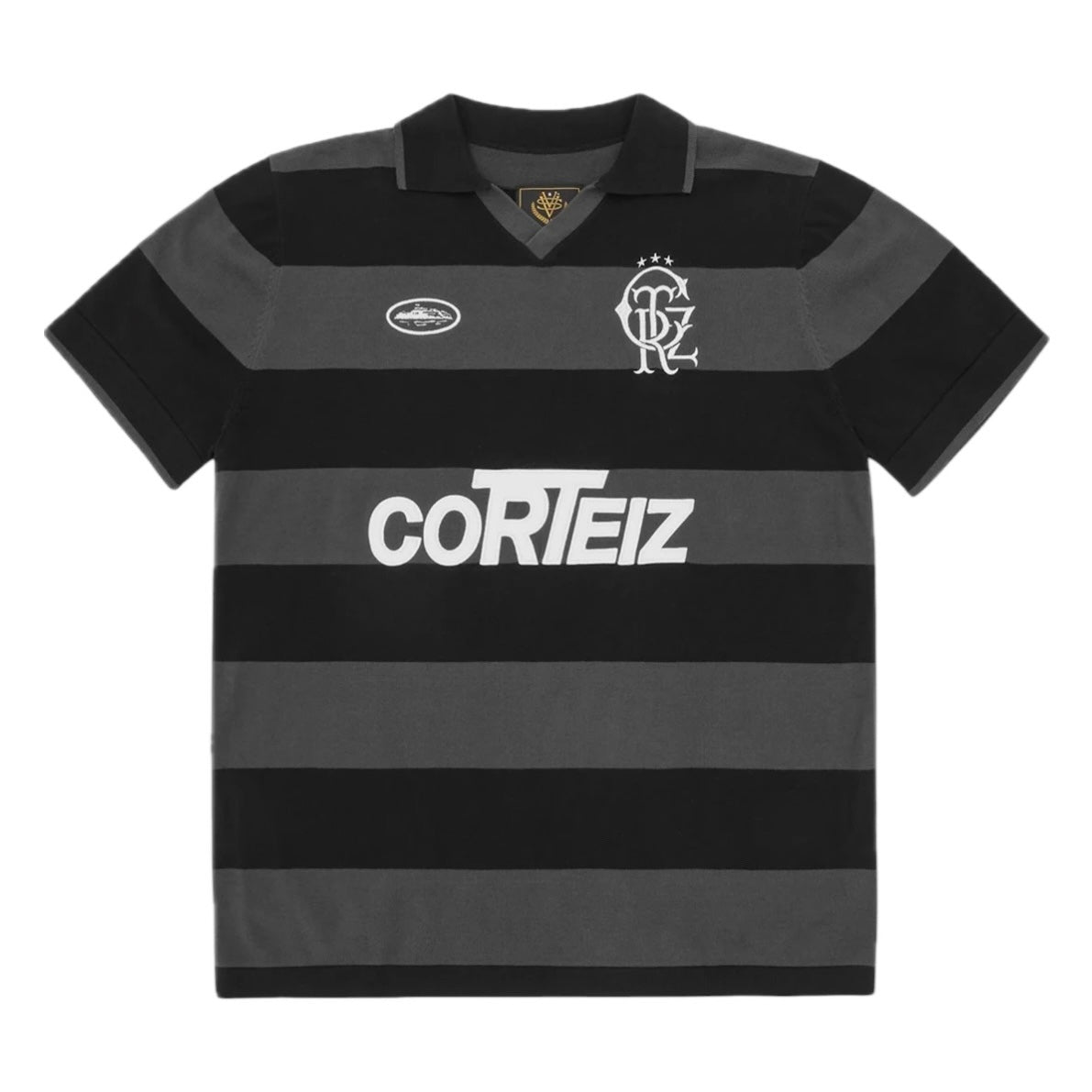 Polera Corteiz Striped Knit Jersey Black FW25 - L