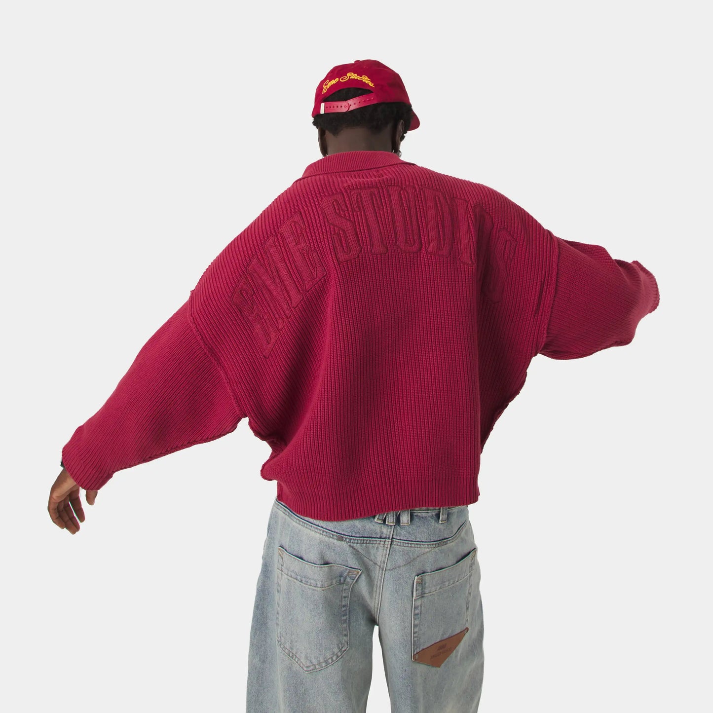 Sweater Eme Studios Collar Redwood Zipper Knit