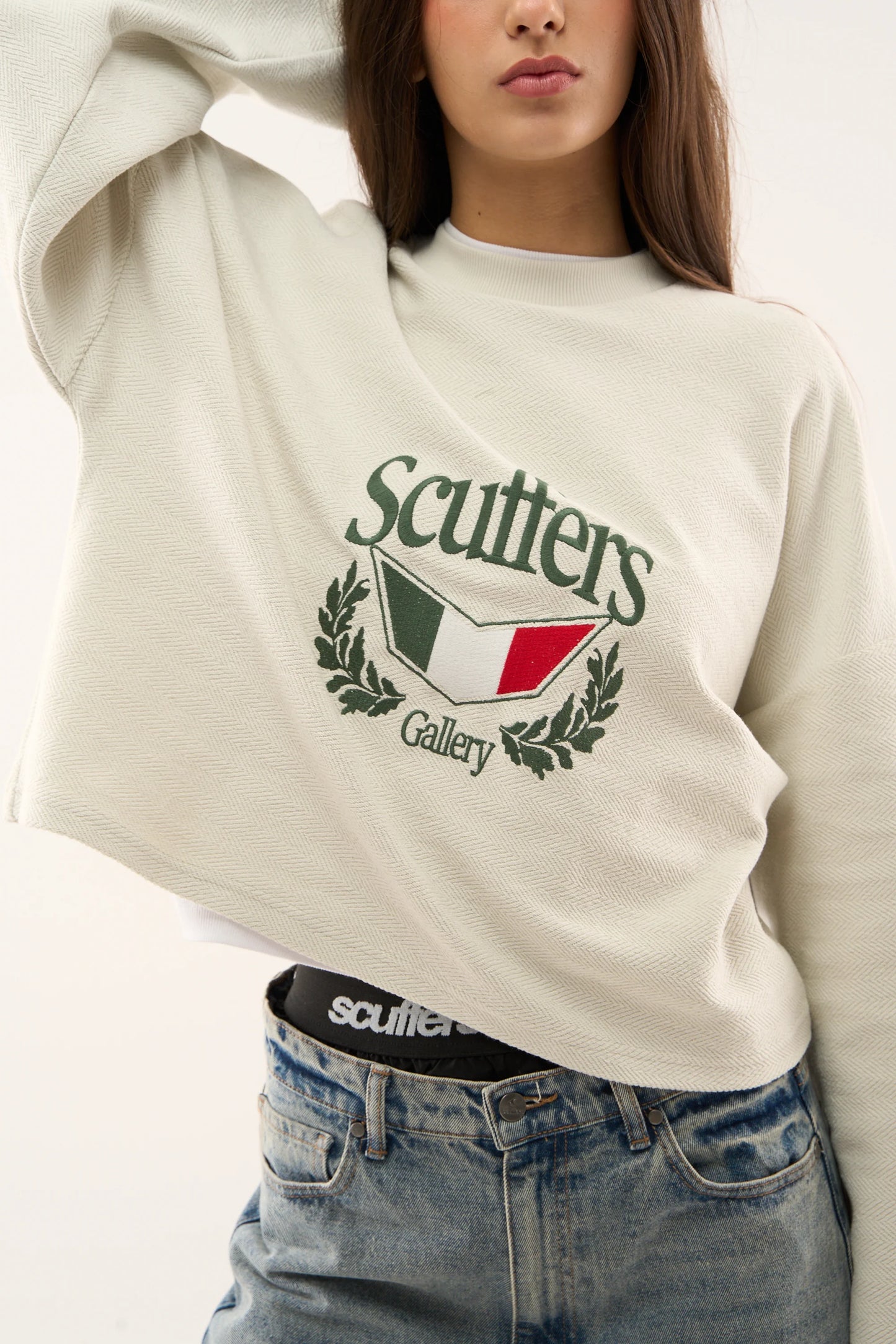 Poleron Scuffers Romeo Ecru Sweatshirt Crewneck