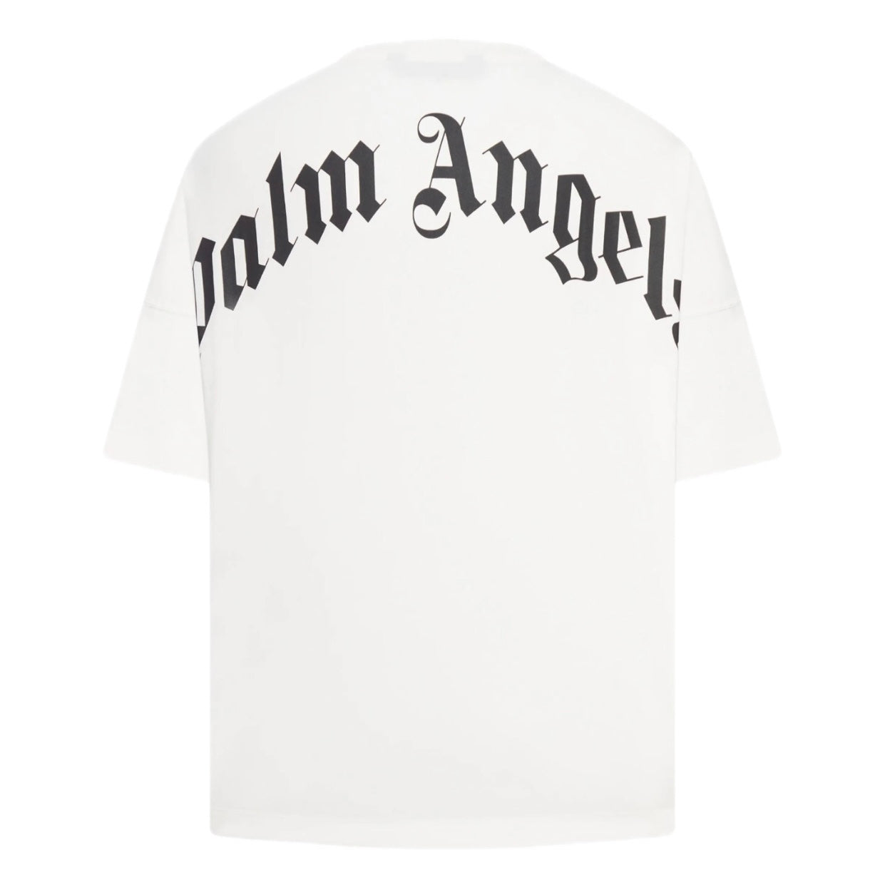Polera Palm Angels Back Curved Logo Over Off White