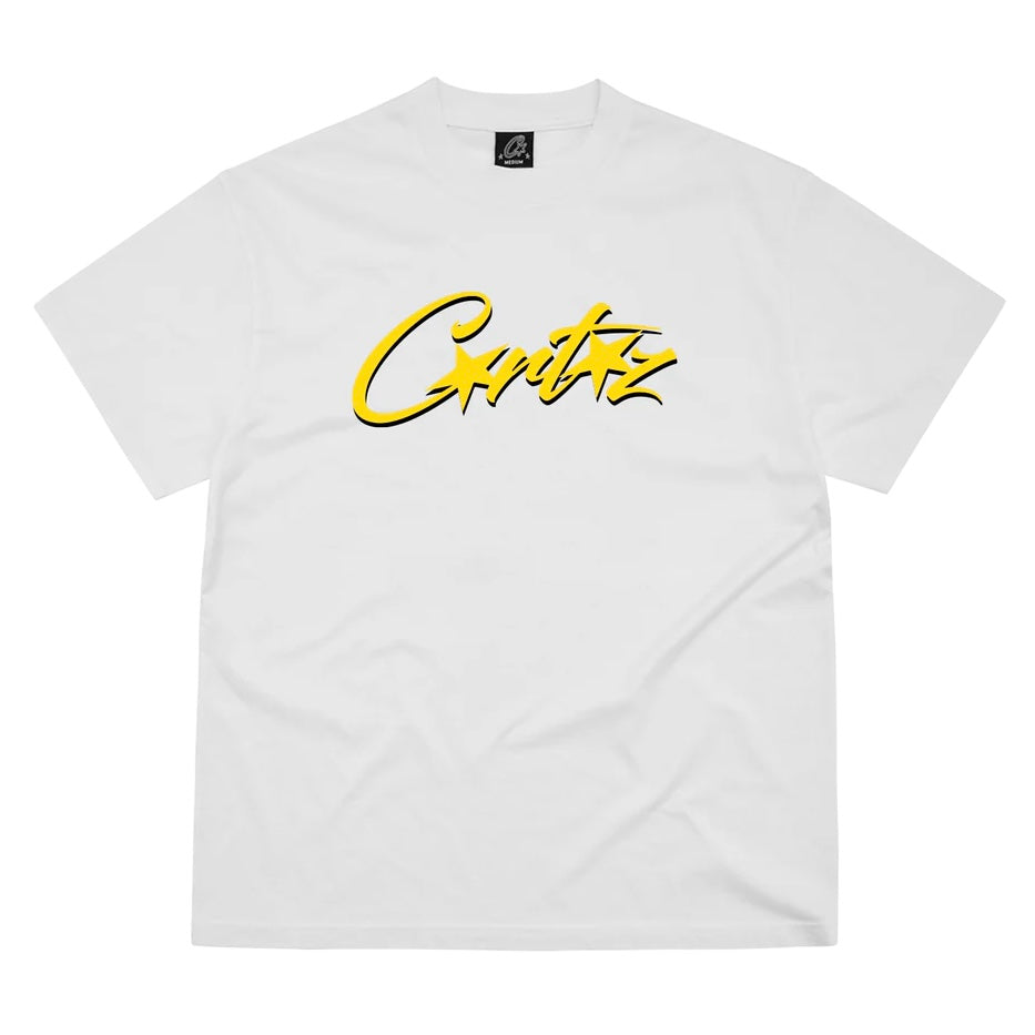 Polera Corteiz OG Allstarz 2025 White/Yellow