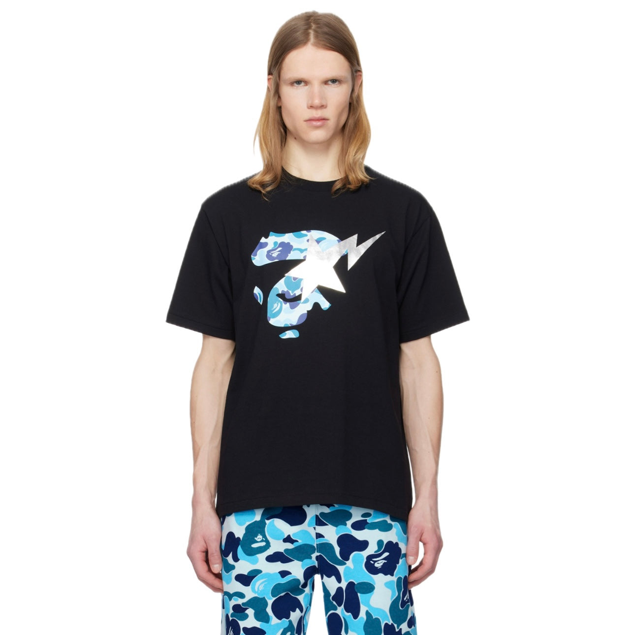 Polera BAPE ABC Camo Ape Face STA Black