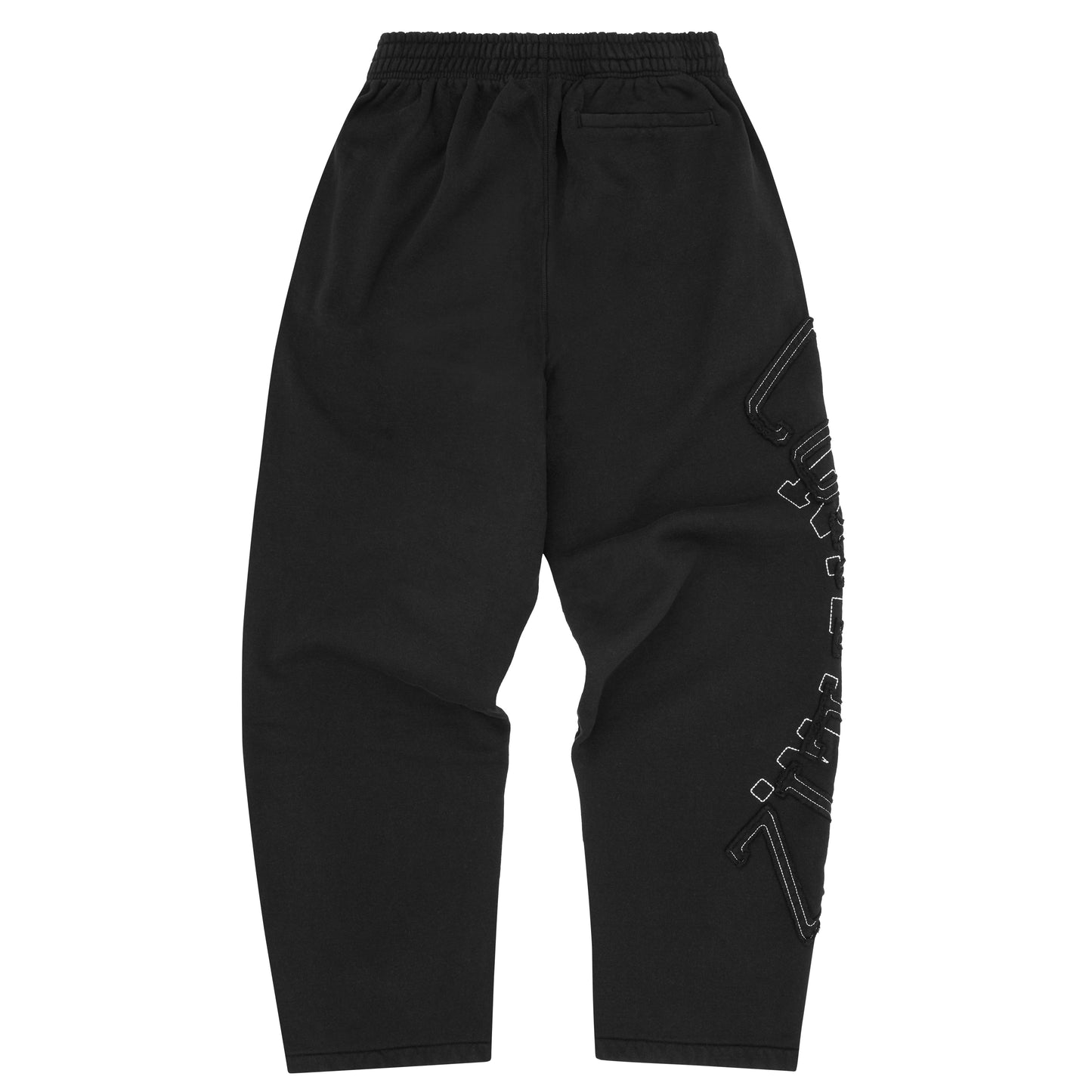 Pantalon Corteiz Lundun Stitch Contrast Triple Black Open Hem