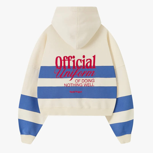 Poleron Nude Sideline Zip-Up Marshmallow