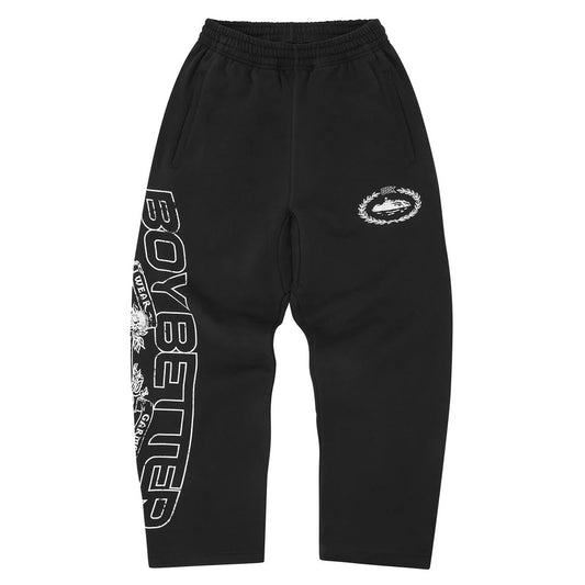 Pantalon Corteiz BBK Royale Open Hem Sweatpant Black