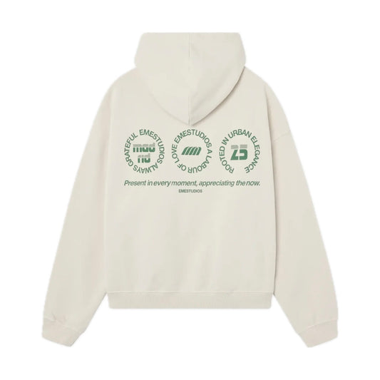 Poleron Eme Studios Stamp Off Sand Oversized Hoodie