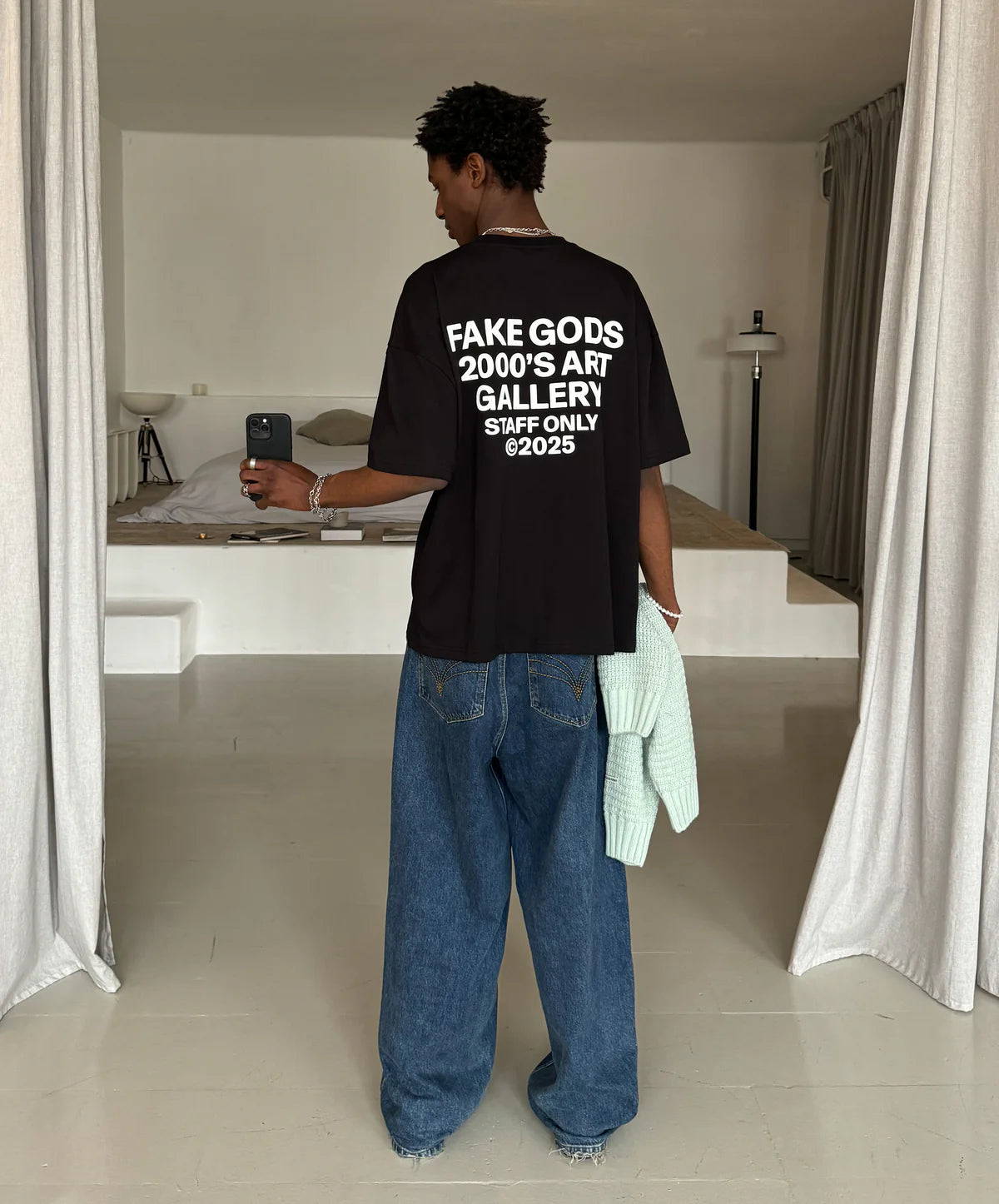 Polera Fake Gods Staff Tee Black - XL