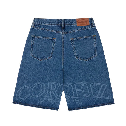 Jorts Corteiz Royale Lazer Denim Short Washed Blue