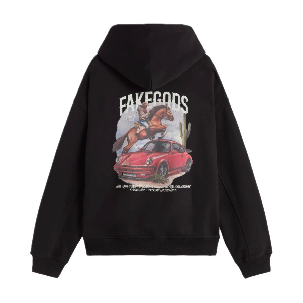 Poleron Fake Gods Horse-Car Black