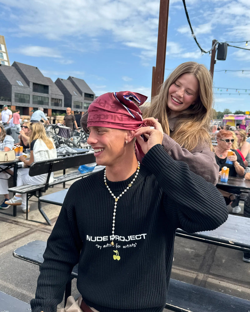 Sweater Nude Wavy Jersey Black - M