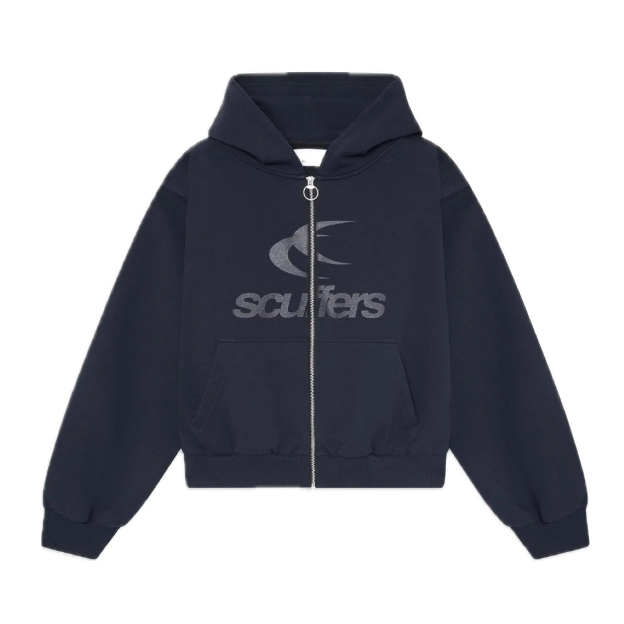Poleron Scuffers Logo Black Zipped Hoodie