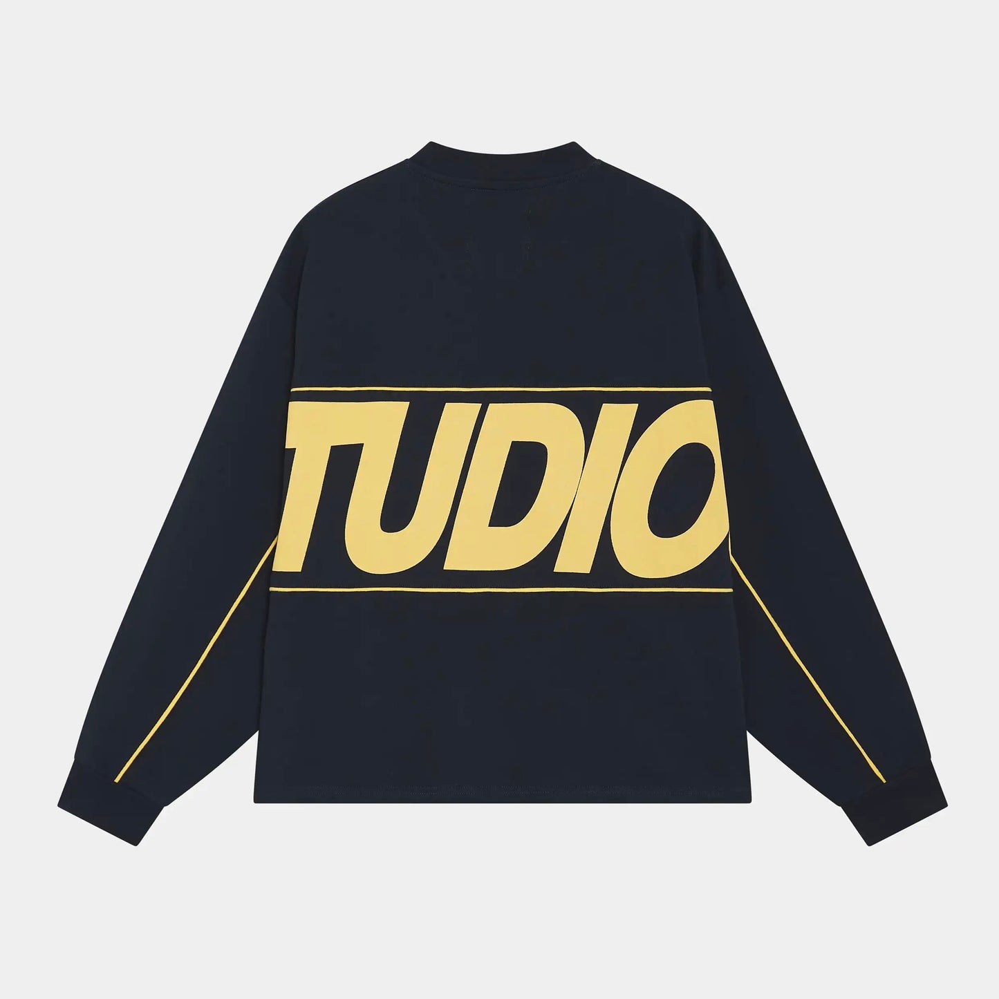 Poleron Eme Studios Crossline Navy Crewneck