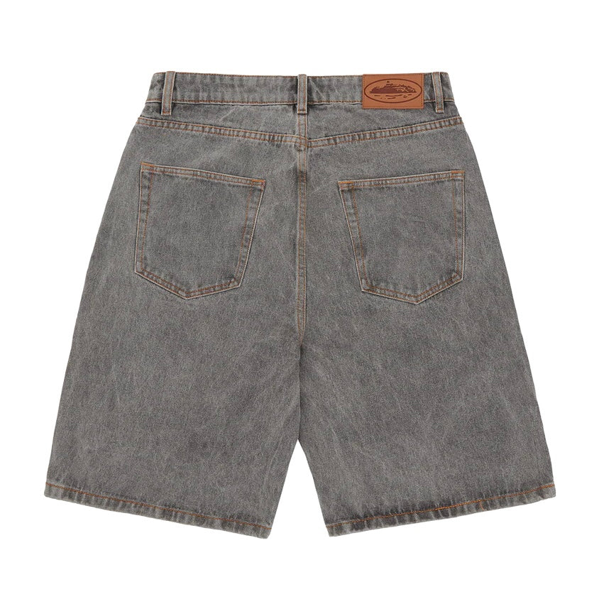 Short Corteiz Island Baggy Denim Light Grey