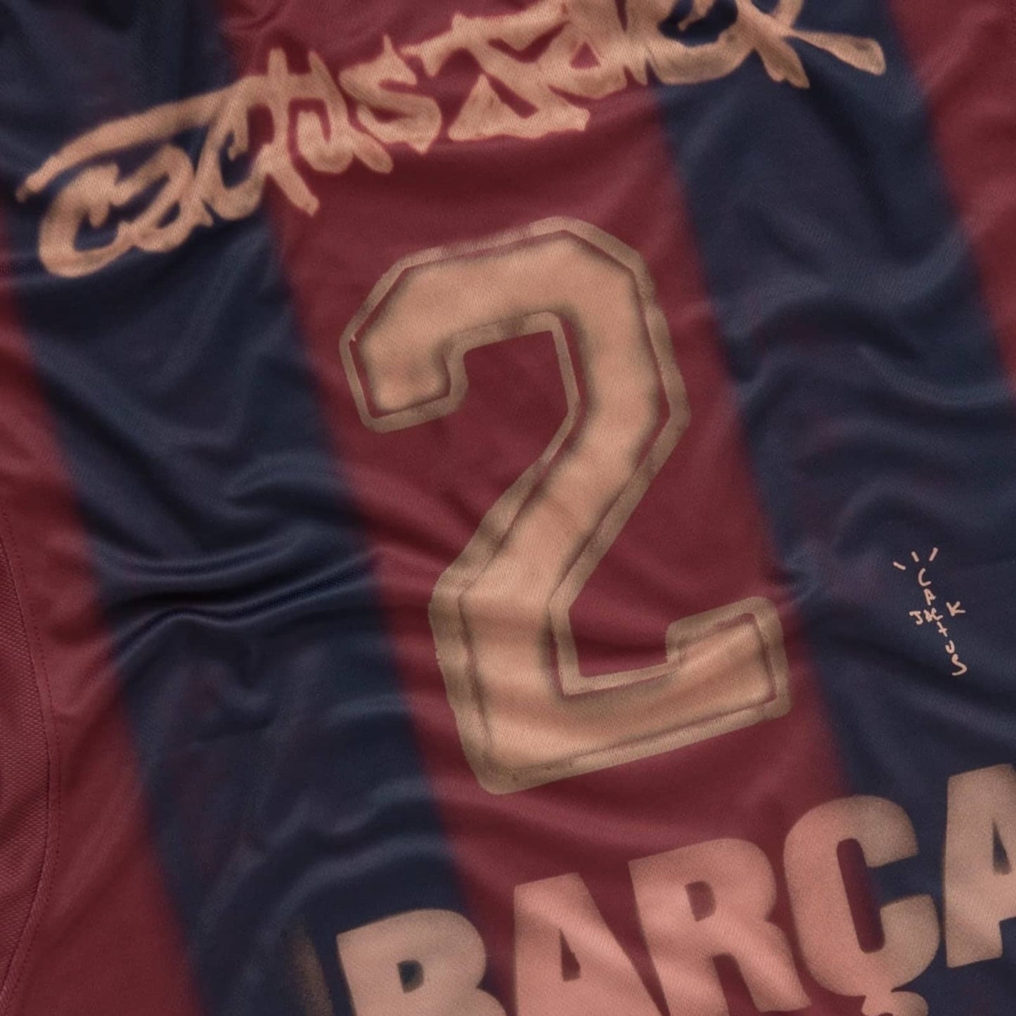 Camiseta Travis Scott x Nike x FC Barcelona 2000/01 Home Skeleton Jersey