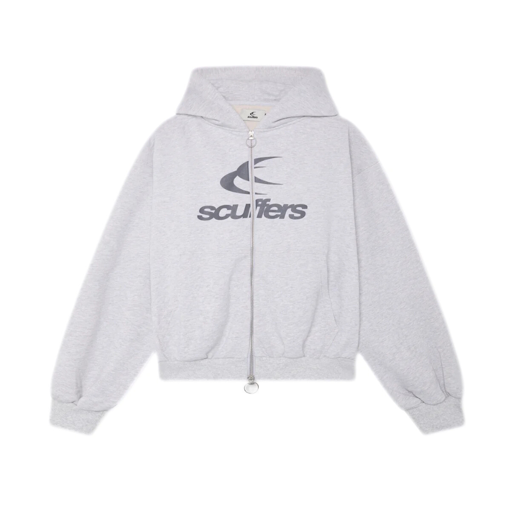 Poleron Scuffers Logo Grey Melange Zipped