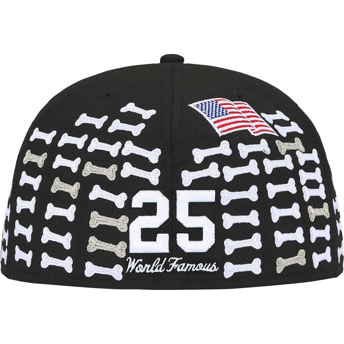 Gorro Supreme Bones Box Logo x New Era Black