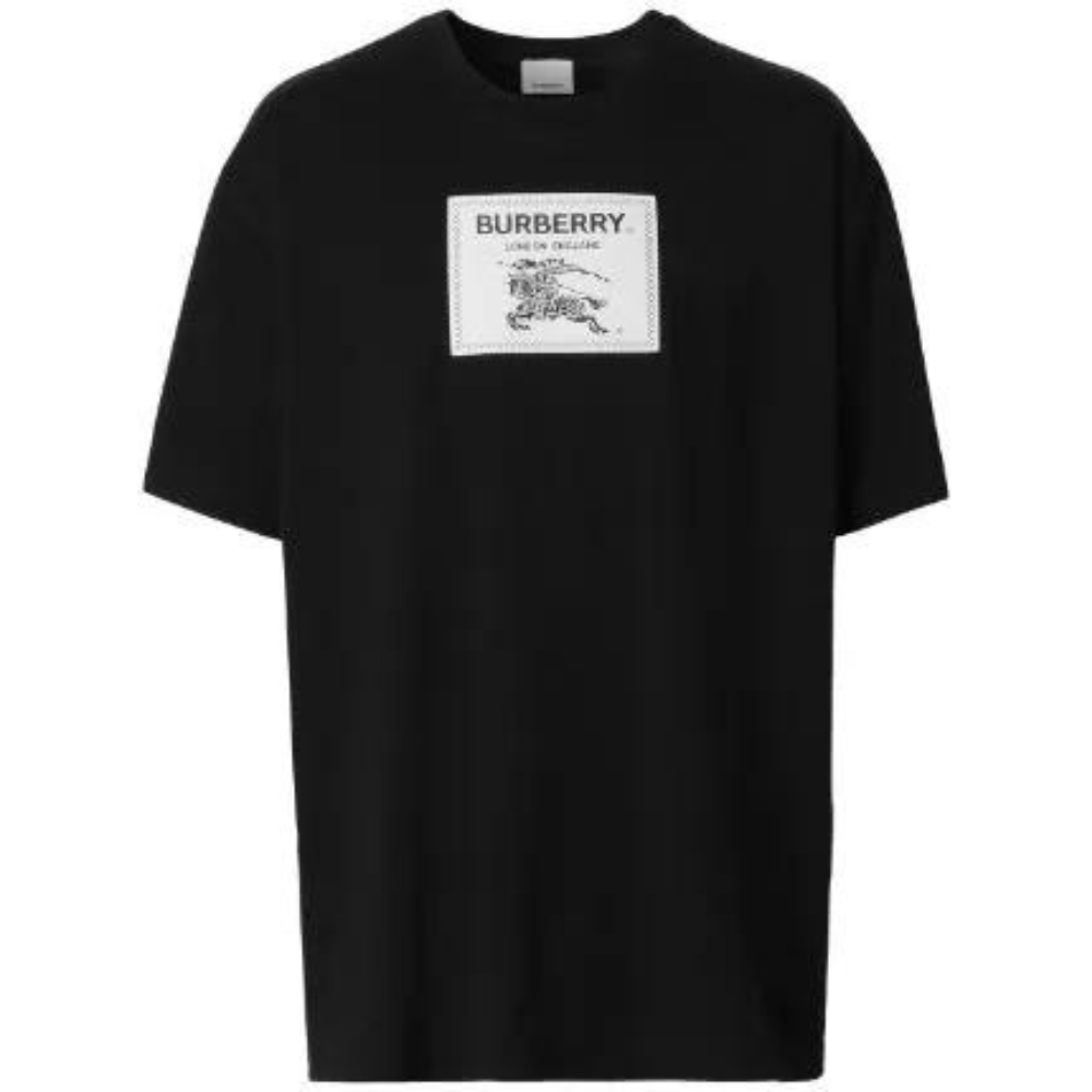 Polera Burberry Logo Patch Black Reserved