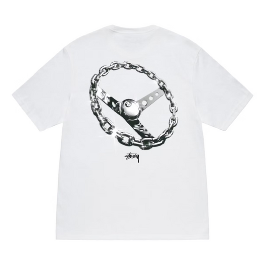 Polera Stussy Chain Link White