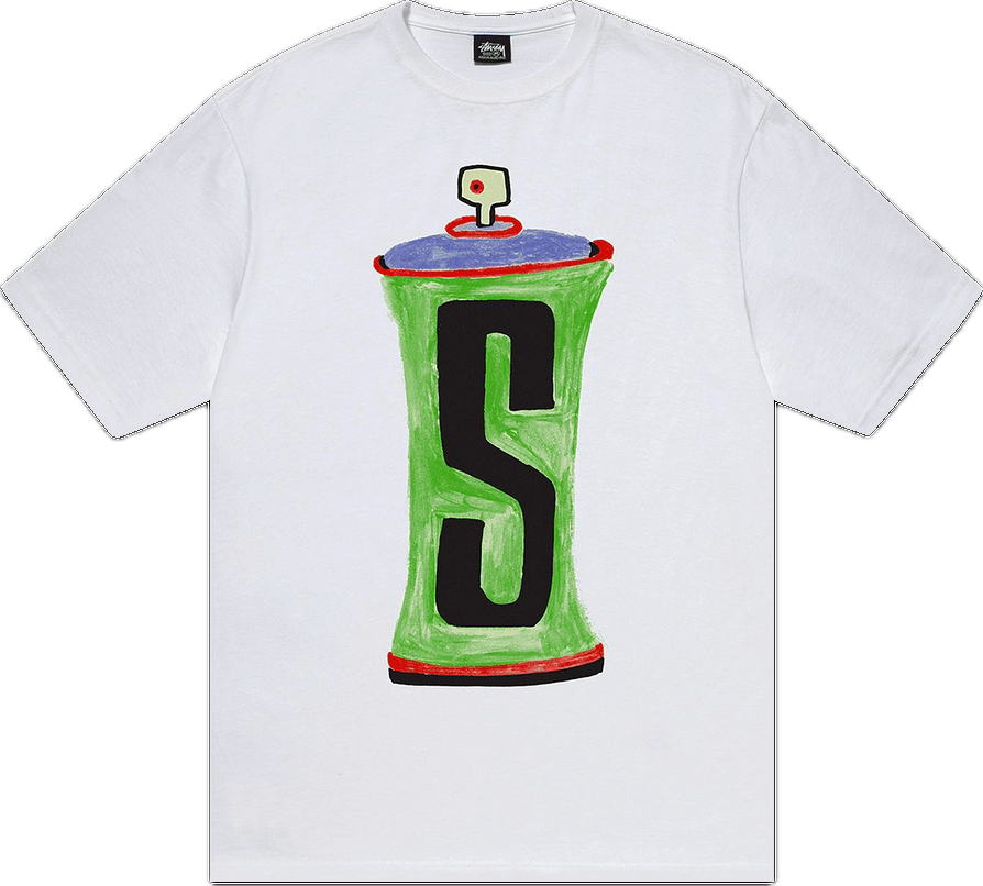 Polera Stussy Spray White - L