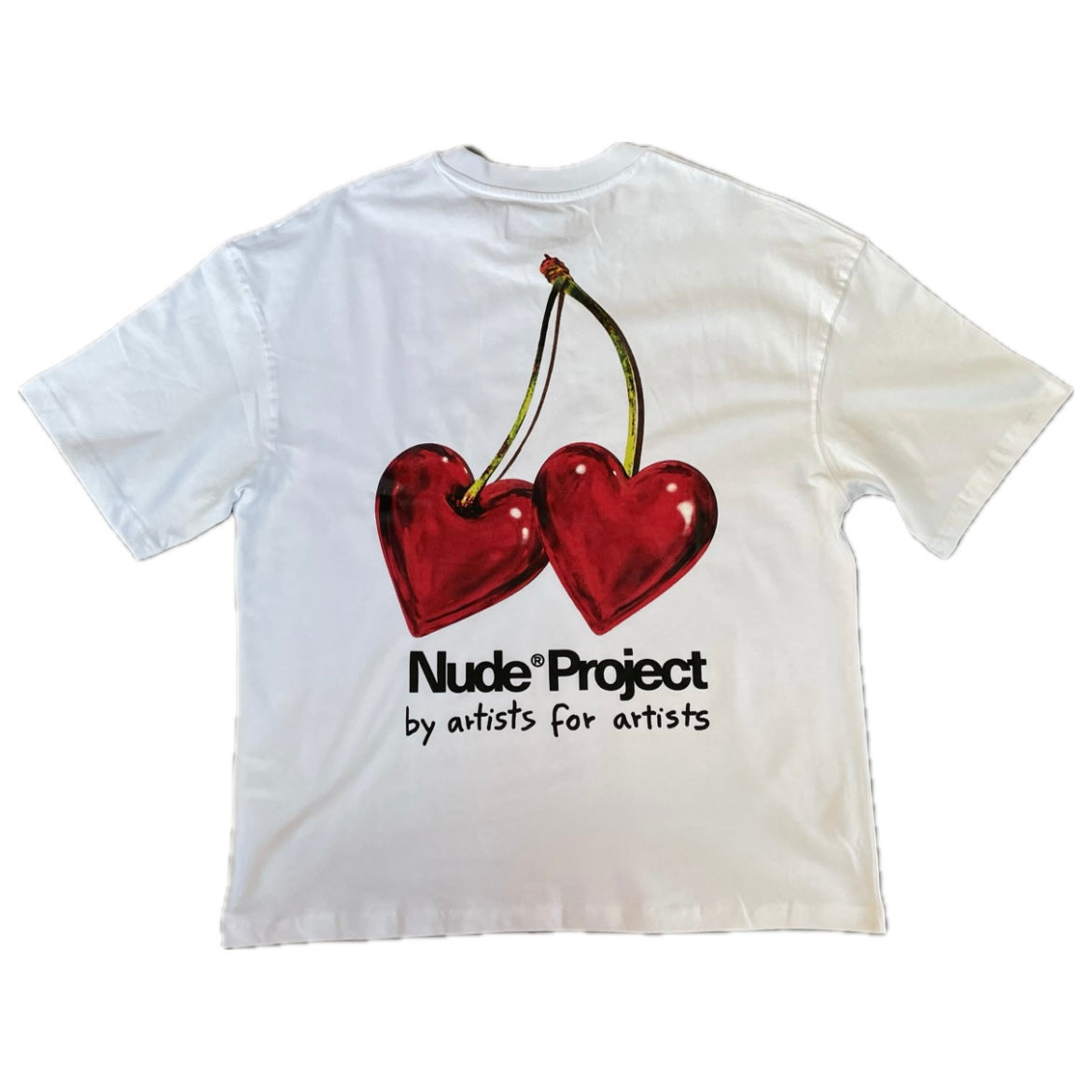 Polera Nude Juicy Cherry Tee White