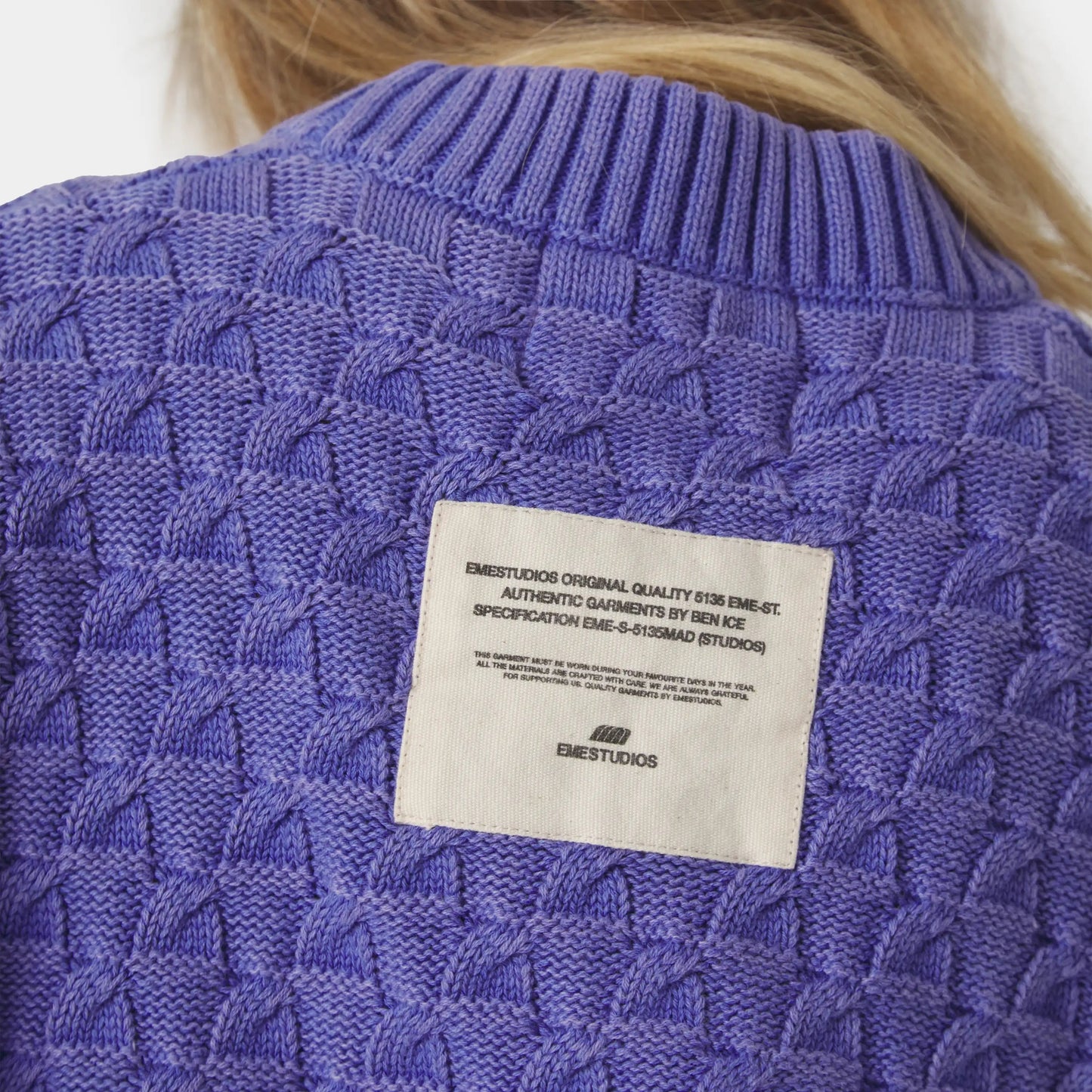 Sweater Eme Studios Grid Lucent Cable Knit