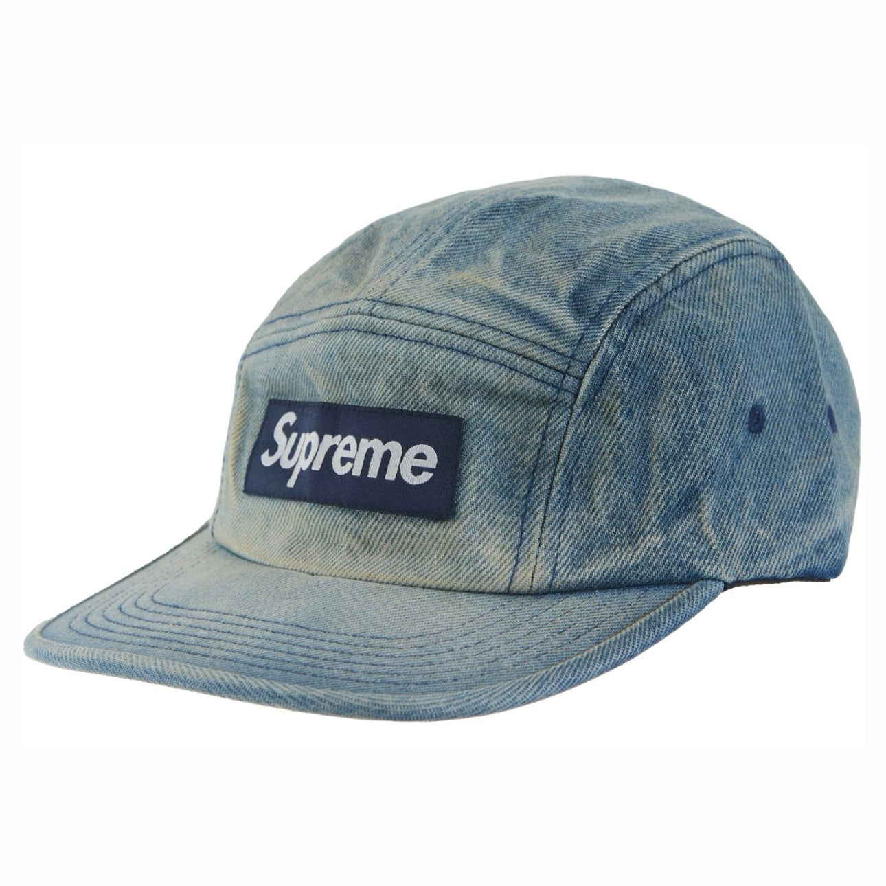Gorro Supreme Washed Chino Twill Camp Cap Dirty Indigo