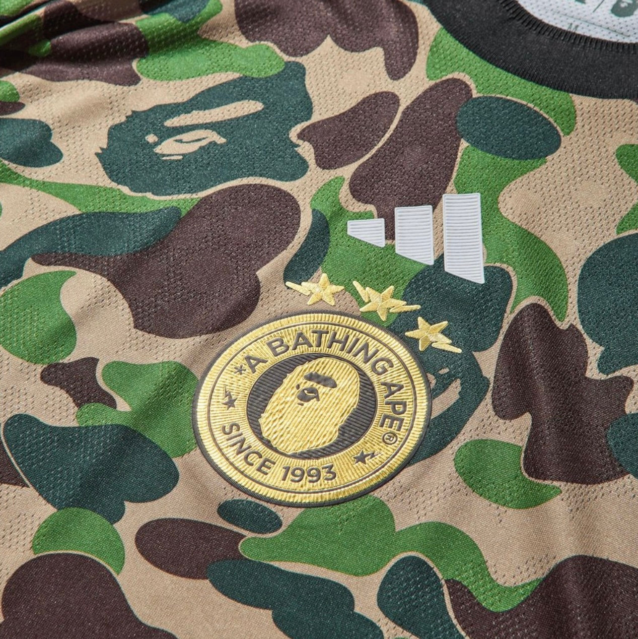 Camiseta Adidas x Bape FB Jersey Camo Green