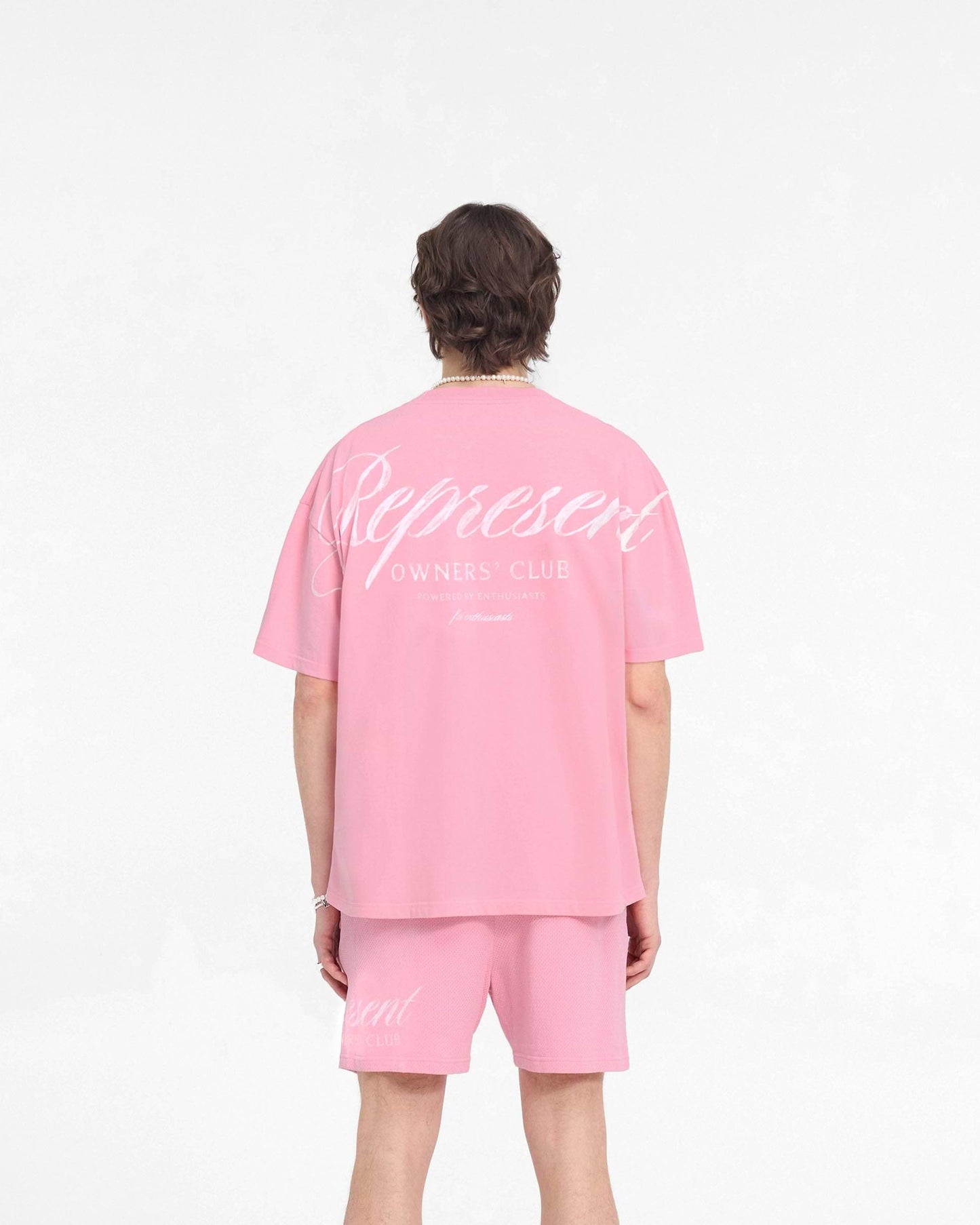 Polera Represent Owners Club Script Rose