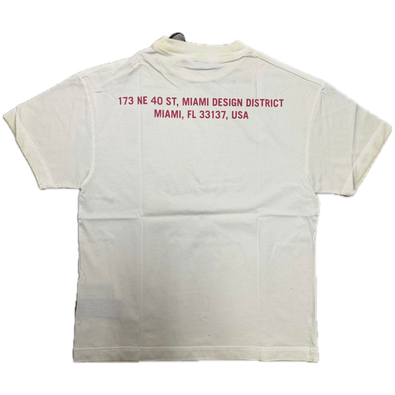 Polera Palm Angels DOS Miami Off White/Fuchsia Tee