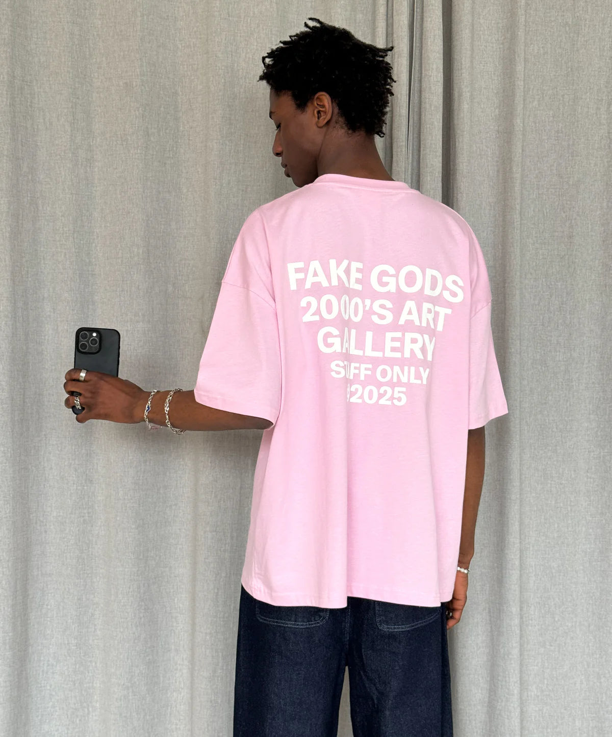 Polera Fake Gods Staff Tee Rose - L